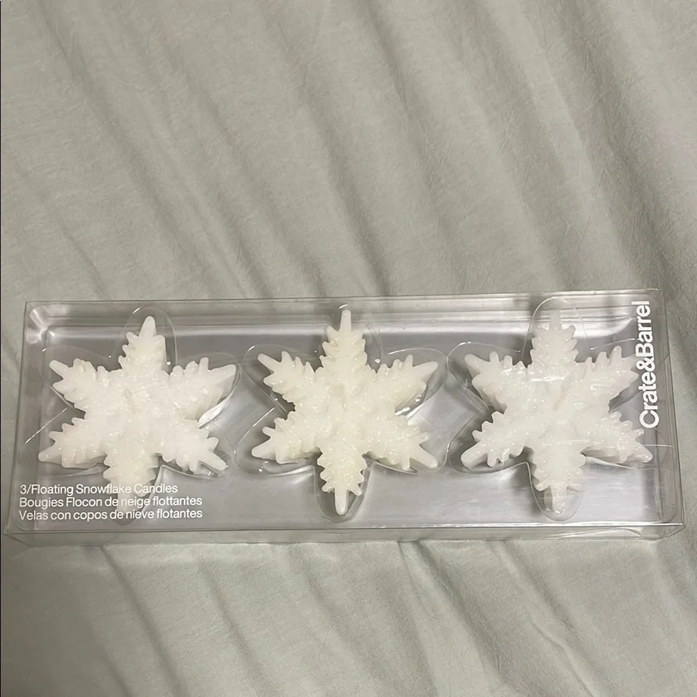 Crate & Barrel Snowflake Candles
